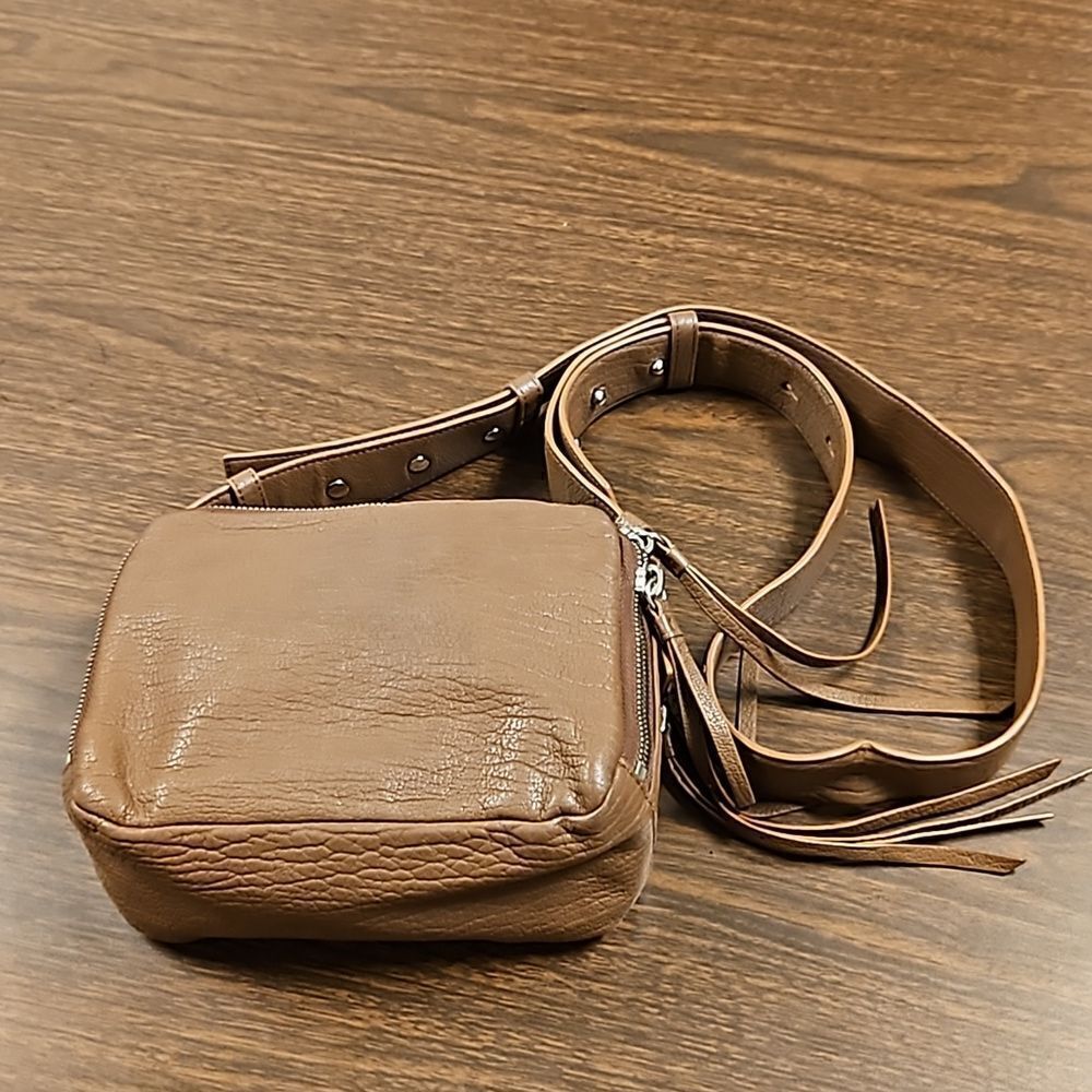 Allsaints Vincent Brown adjustable crossbody bag